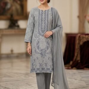 Embroidered Check Print Lawn 2-Piece